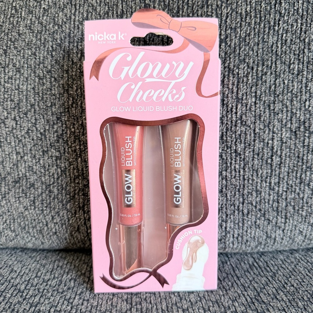 nicka k Glowy Cheeks Glow Liquid Blush Duo - Pink & Rose